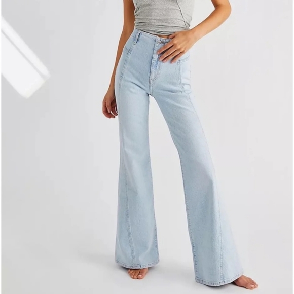 Free People Denim - We The Free Florence People Light Blue Denim Bell Bottoms/ Flare Bottoms 26